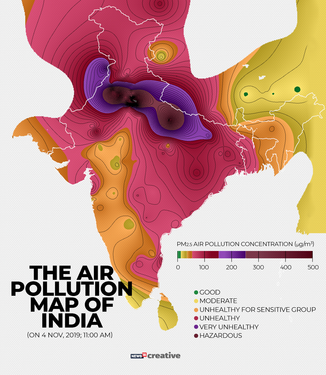 Air Pollution Chart India