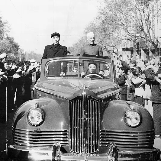 Nehru visits China for the first time