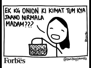 Comic: When the Finance Minister says she doesn't eat onions