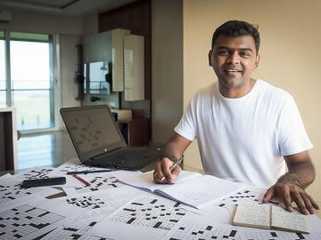 This I-banker moved to the US on a permanent 'Einstein' visa—for his crossword skills