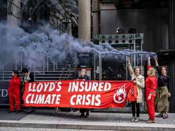 Photo of the day: Protest against insuring climate crisis