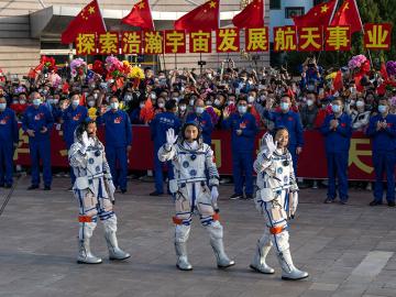 Photo of the day: China's first civilian astronaut ready for take off