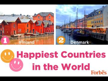 Top 20 happiest countries in the world in 2024