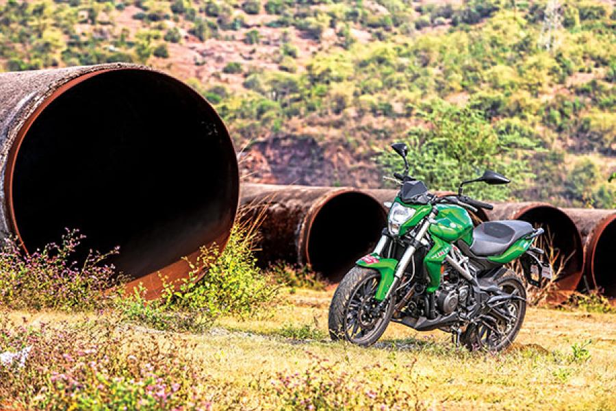 The Benelli TNT 300 is a striking motorcycle