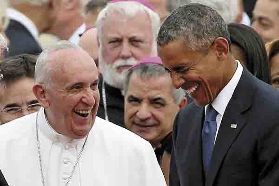 Pope, Obama wear their best smile
