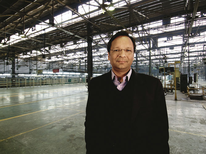 TORN APART: Ajay Singh cuts a lonely figure at the Argentum plant