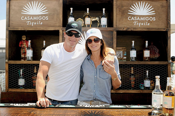 Gerber and Crawford at a Casamigos-sponsored event for the Horsemen Flight Team last May