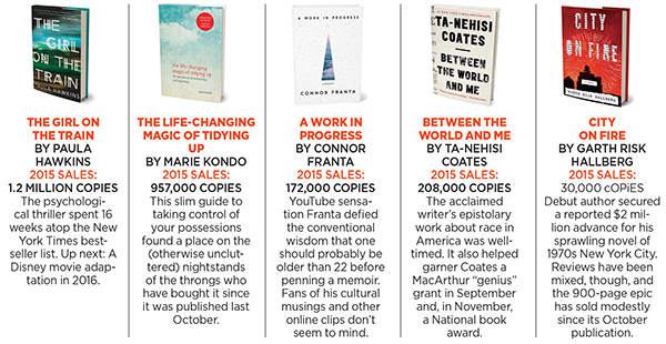 2015's bestsellers, breakouts and  critical darlings