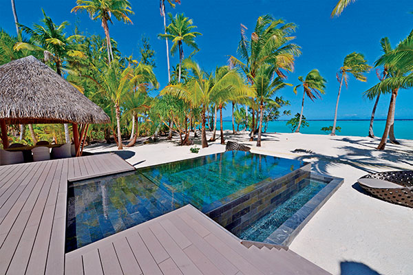 Natural bounty: An infinity pool in one of The Brando’s 35 villas