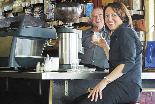 Maria Paoli, a barista trainer and a former national barista competition judge, gets on a caffeine high at the Pellegrini's Espresso Bar, one of Melbourne's most visible and famous cafes