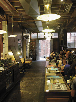 Krimper café, which is housed in a heritage warehouse