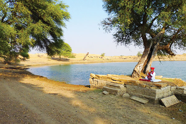 A Manganiyar musician sings of love, loss and valour at the Joshida Talao, one of the oldest surviving oases in the Thar