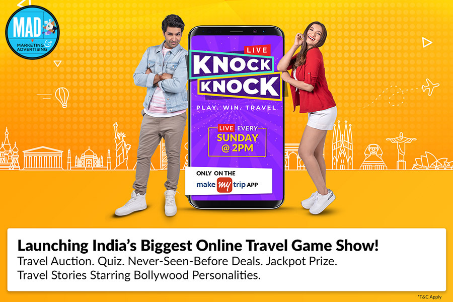 Exclusive: MakeMyTrip unveils in-app live travel gameshow 'Knock Knock'