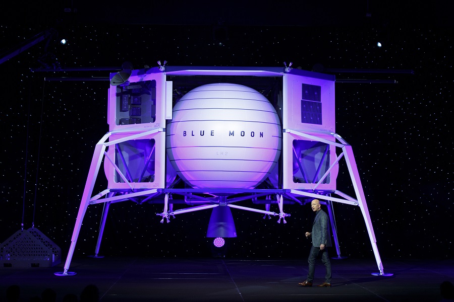 Jeff Bezos reveals moon lander, and Blue Origin's vision for space