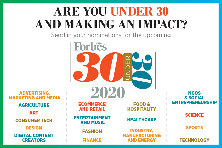 Forbes India 30 Under 30: Applications for 2020 are now open!