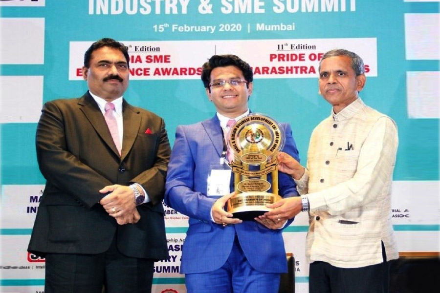 Entrepreneur Sachin Bamgude's S.P Enterprises wins 'Emerging SME of the year award'