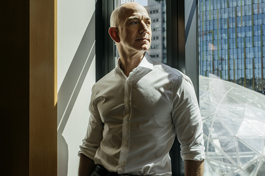 Jeff Bezos's dramatic transformation, from low-key to Tabloid Man