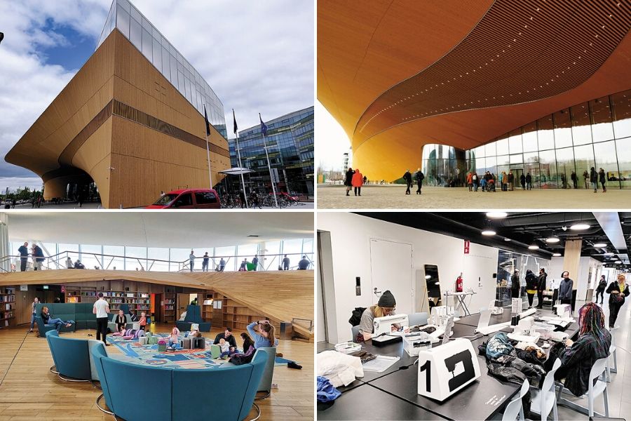 This library has 100,000 books. But also 3D printers, sewing machines, a recording studio