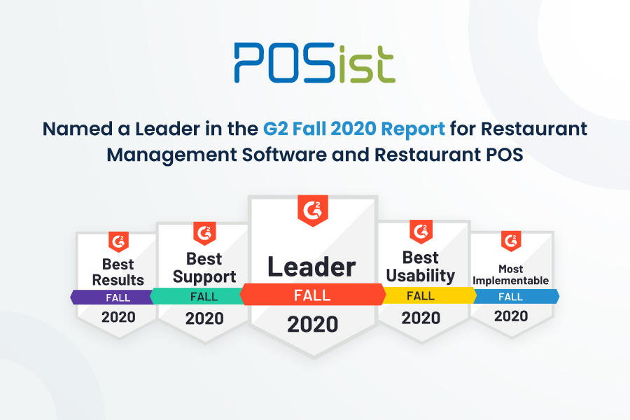 POSist named a leader in G2 Fall 2020 report for restaurant management software