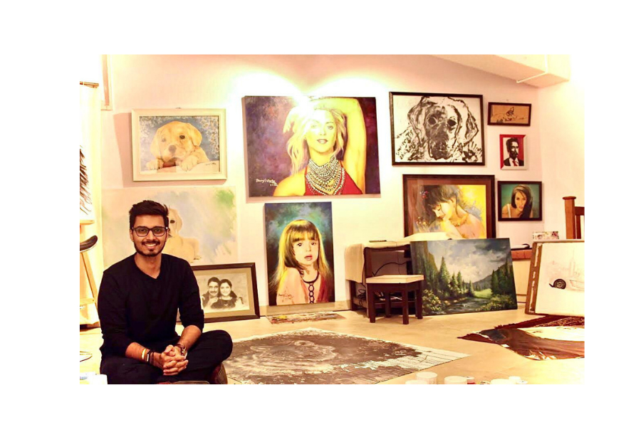 Meet Dhanraj, a 26-year-old artist with his 24k pure gold paintings