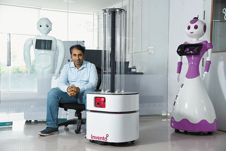 These Indian-made robots disinfect rooms, connect patients to doctors
