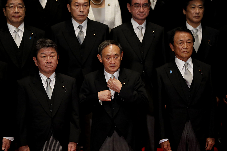 Photo of the day: Japan's new Prime Minister, Yoshihide Suga, takes charge