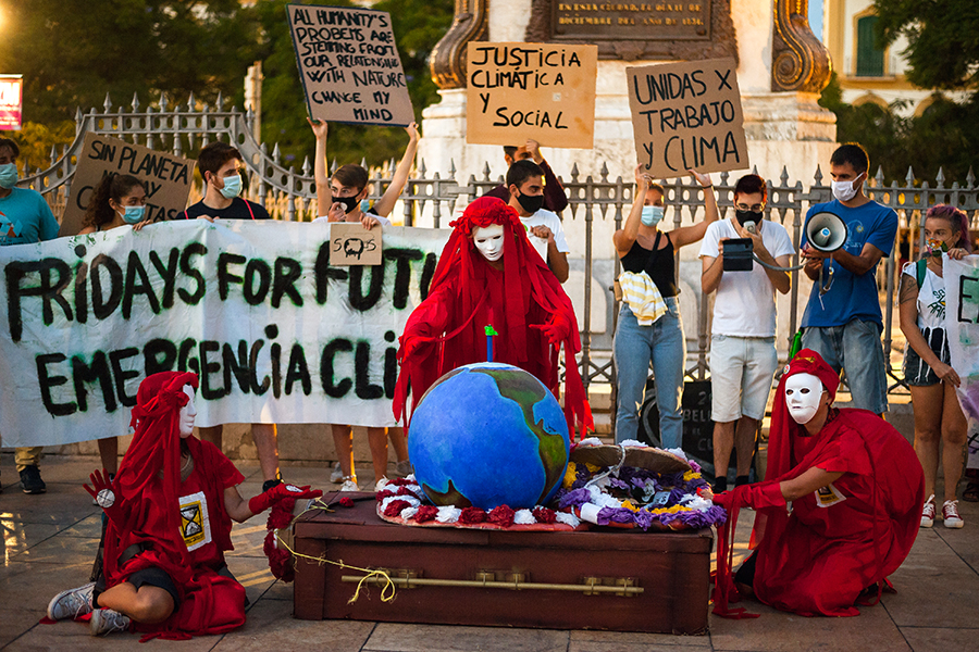 Photo of the Day: Extinction Rebellion depicts death of the earth during climate demonstration