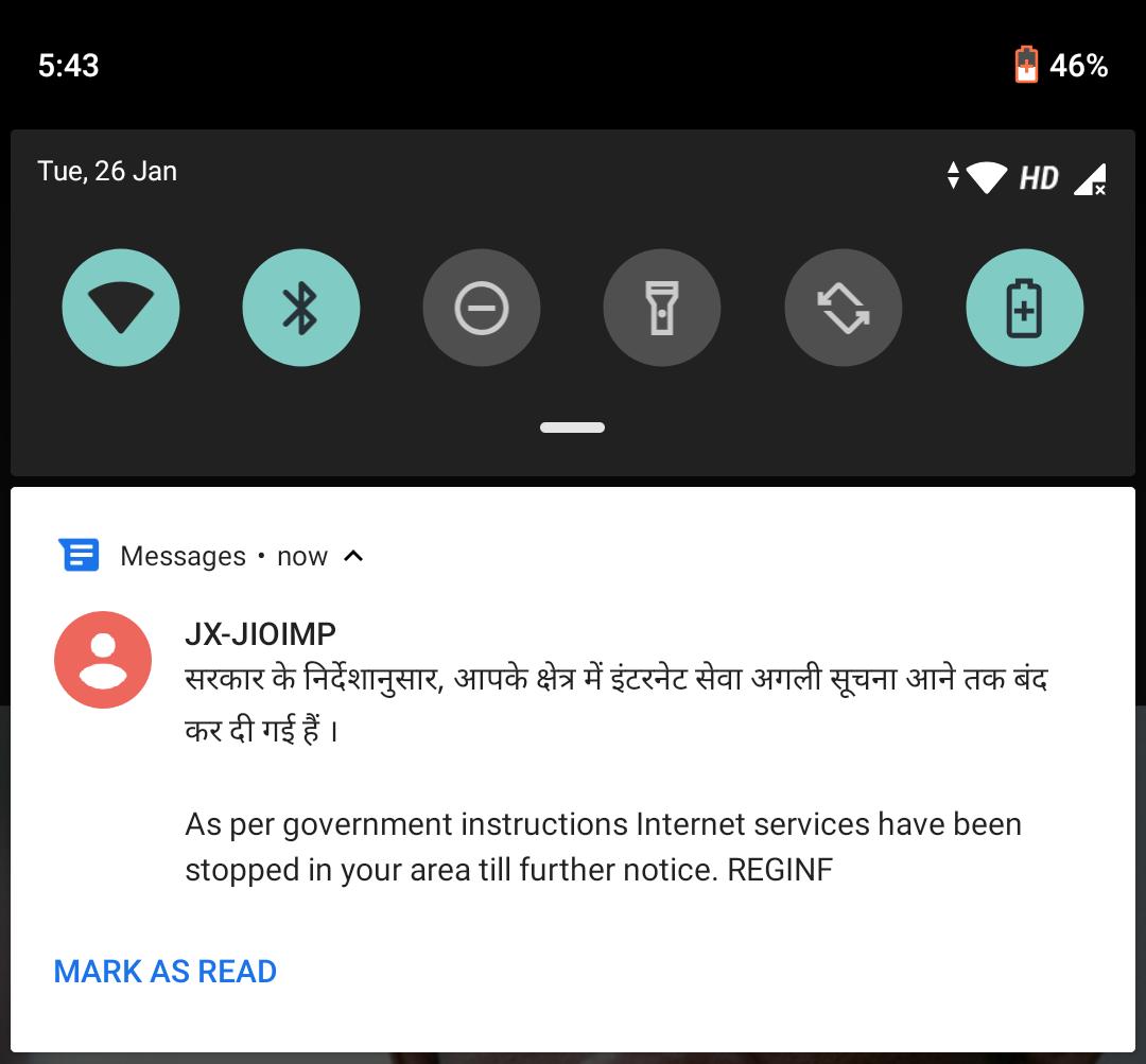 Were the Republic Day internet shutdowns in Delhi, Haryana necessary?