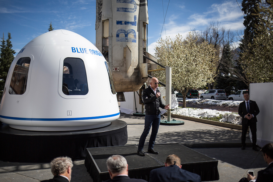 Jeff Bezos launches to space, aiming to reignite his rocket company's ambitions