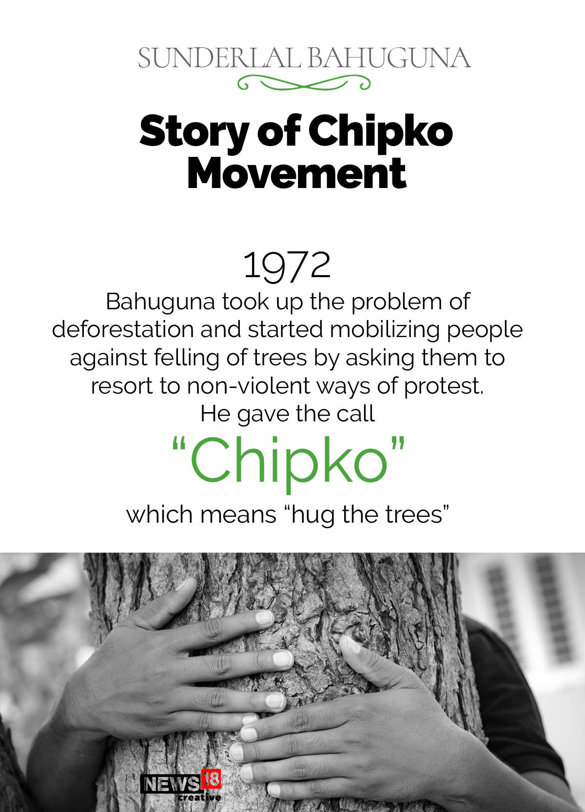 Sunderlal Bahuguna and the story of Chipko movement