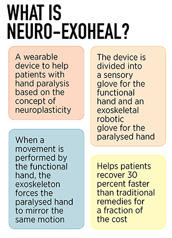 Meet the 21-year-old inventor of Neuro-Exoheal, a wearable device to help patients with hand paralysis