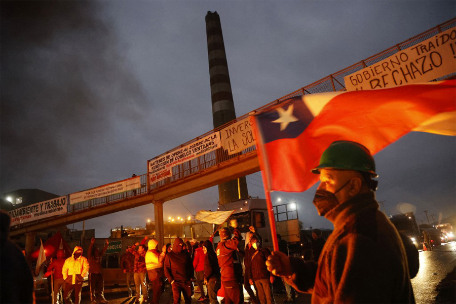 Workers in Chile strike at world's largest copper producer