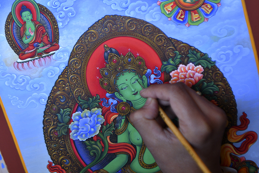 Nepal artist breathes life into sacred painting tradition