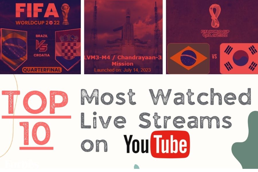 Top 10 most viewed YouTube live streams in the world