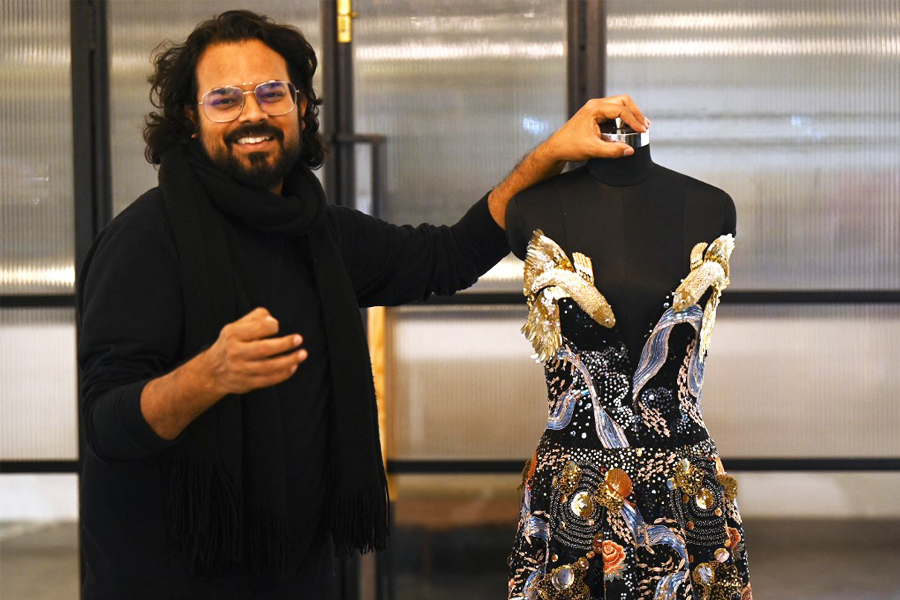 Rahul Mishra evokes mysteries of the 'Cosmos' in Paris for Haute Couture Week
