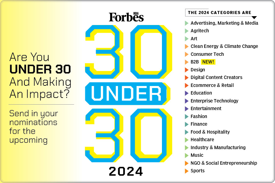 Forbes India 30 Under 30 2024: Nomination forms now open