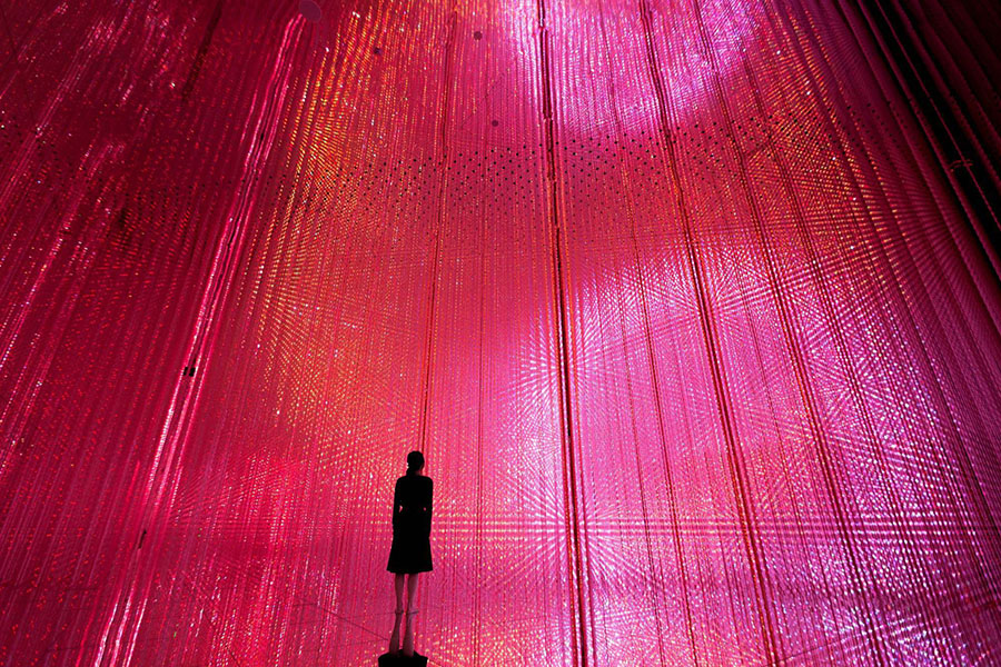 Cascading light and 'wobbling' orbs at teamLab's new Tokyo art museum