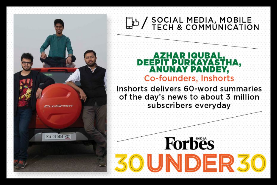 Forbes India: 30 Under 30 list for 2016