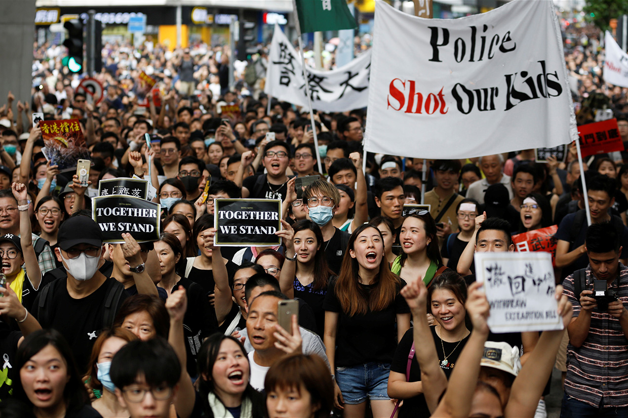 In Photos: Strikes, protests continue across Hong Kong