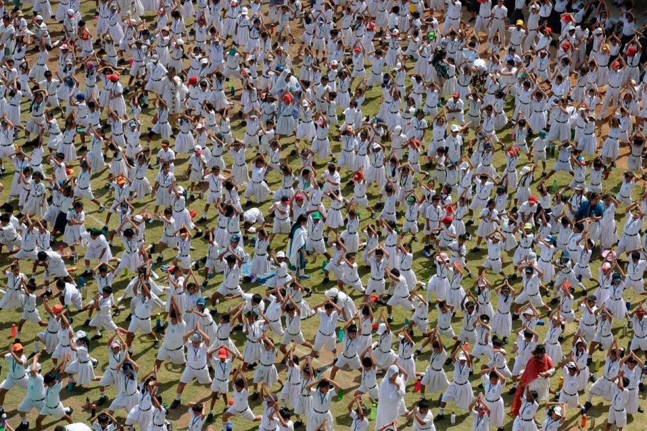 International Yoga Day: The spectacle of human geometry