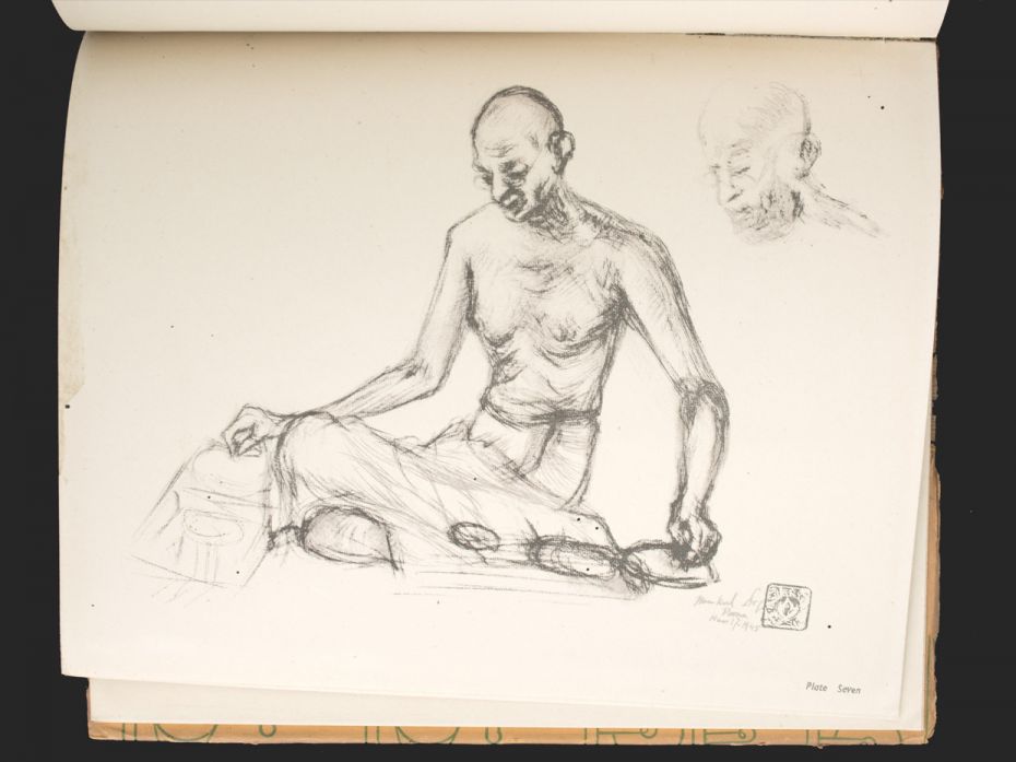 3_Portraits of Mahatma Gandhi by Mukul Dey_1948 (3)